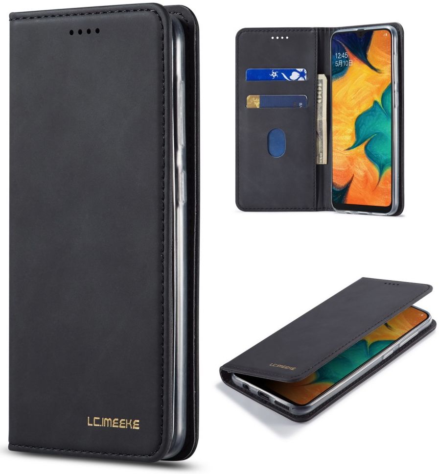 Samsung Galaxy A40 Hoesje Wallet Bookcase Kunstleer Zwart afbeelding 7