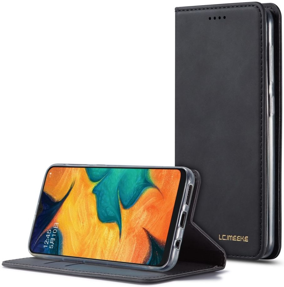Samsung Galaxy A40 Hoesje Wallet Bookcase Kunstleer Zwart afbeelding 9