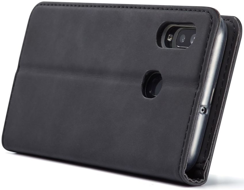 Samsung Galaxy A40 Hoesje Wallet Bookcase Kunstleer Zwart afbeelding 6