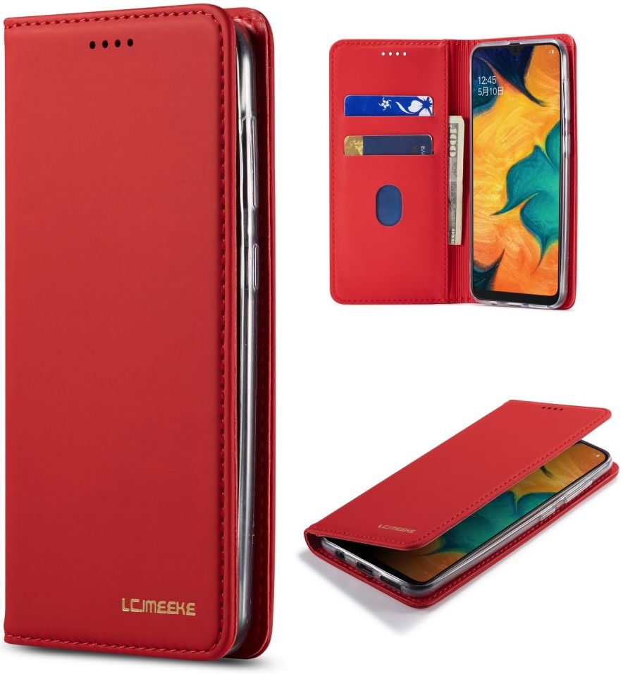 Samsung Galaxy A40 Hoesje Wallet Bookcase Kunstleer Rood afbeelding 8