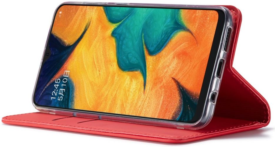 Samsung Galaxy A40 Hoesje Wallet Bookcase Kunstleer Rood afbeelding 2