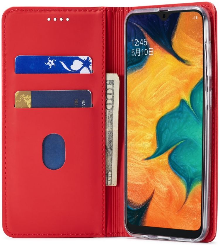 Samsung Galaxy A40 Hoesje Wallet Bookcase Kunstleer Rood afbeelding 1