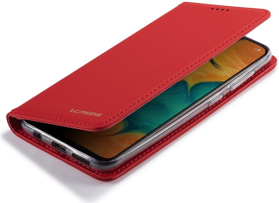Samsung Galaxy A40 Hoesje Wallet Bookcase Kunstleer Rood afbeelding 3