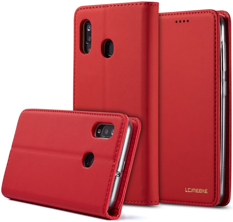 Samsung Galaxy A40 Hoesje Wallet Bookcase Kunstleer Rood afbeelding 9