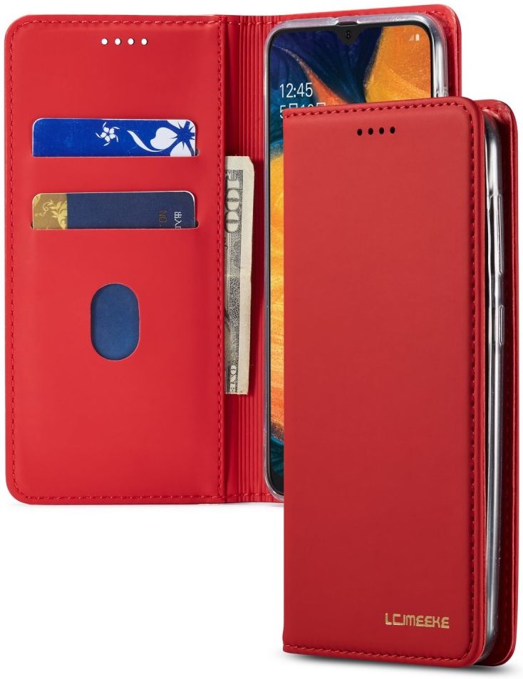 Samsung Galaxy A40 Hoesje Wallet Bookcase Kunstleer Rood afbeelding 10