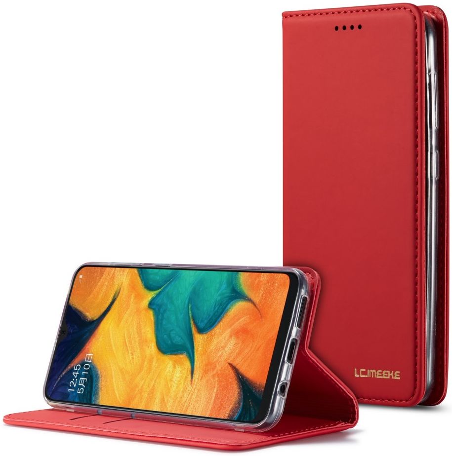 Samsung Galaxy A40 Hoesje Wallet Bookcase Kunstleer Rood afbeelding 11