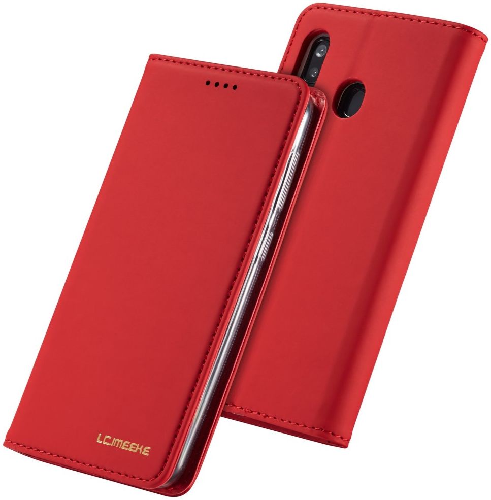 Samsung Galaxy A40 Hoesje Wallet Bookcase Kunstleer Rood afbeelding 6
