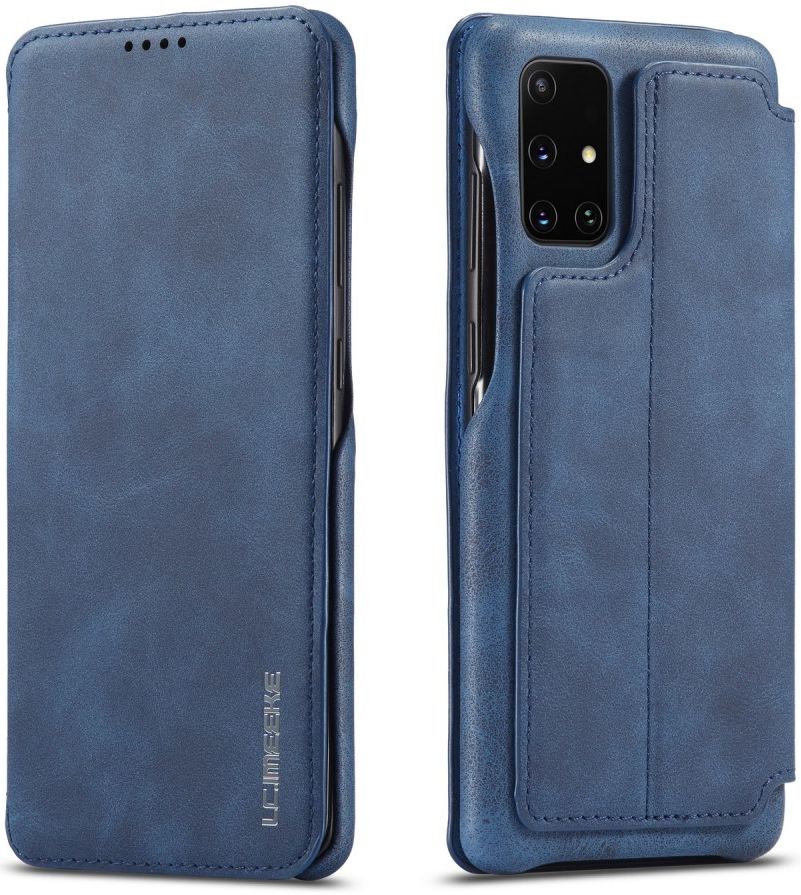 Samsung Galaxy A71 Hoesje Vintage Bookcase met Kaarthouder Blauw afbeelding 6