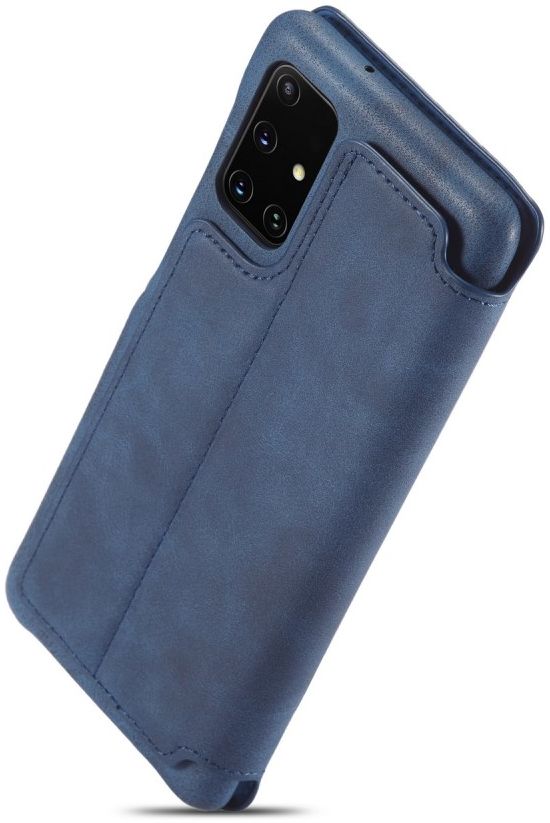 Samsung Galaxy A71 Hoesje Vintage Bookcase met Kaarthouder Blauw afbeelding 7