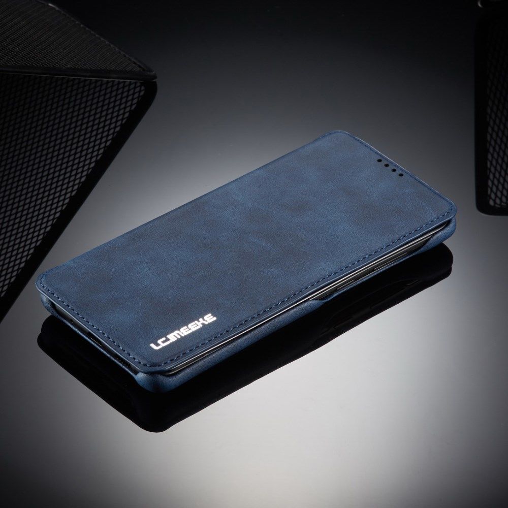 Samsung Galaxy A71 Hoesje Vintage Bookcase met Kaarthouder Blauw afbeelding 10