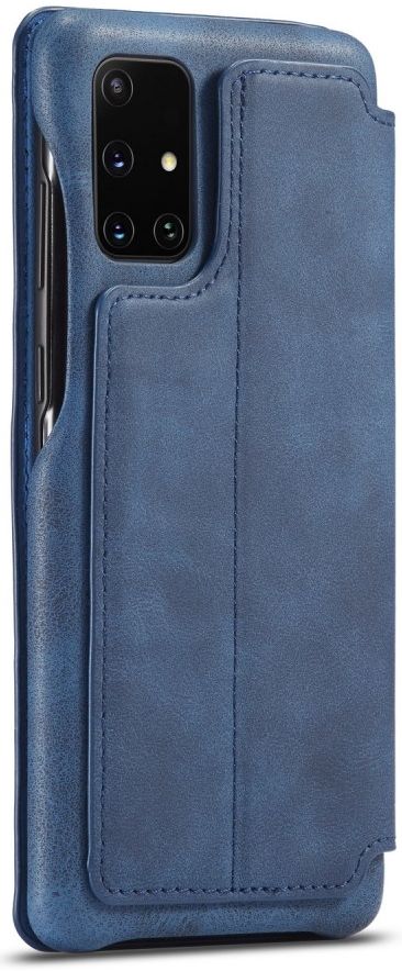 Samsung Galaxy A71 Hoesje Vintage Bookcase met Kaarthouder Blauw afbeelding 2