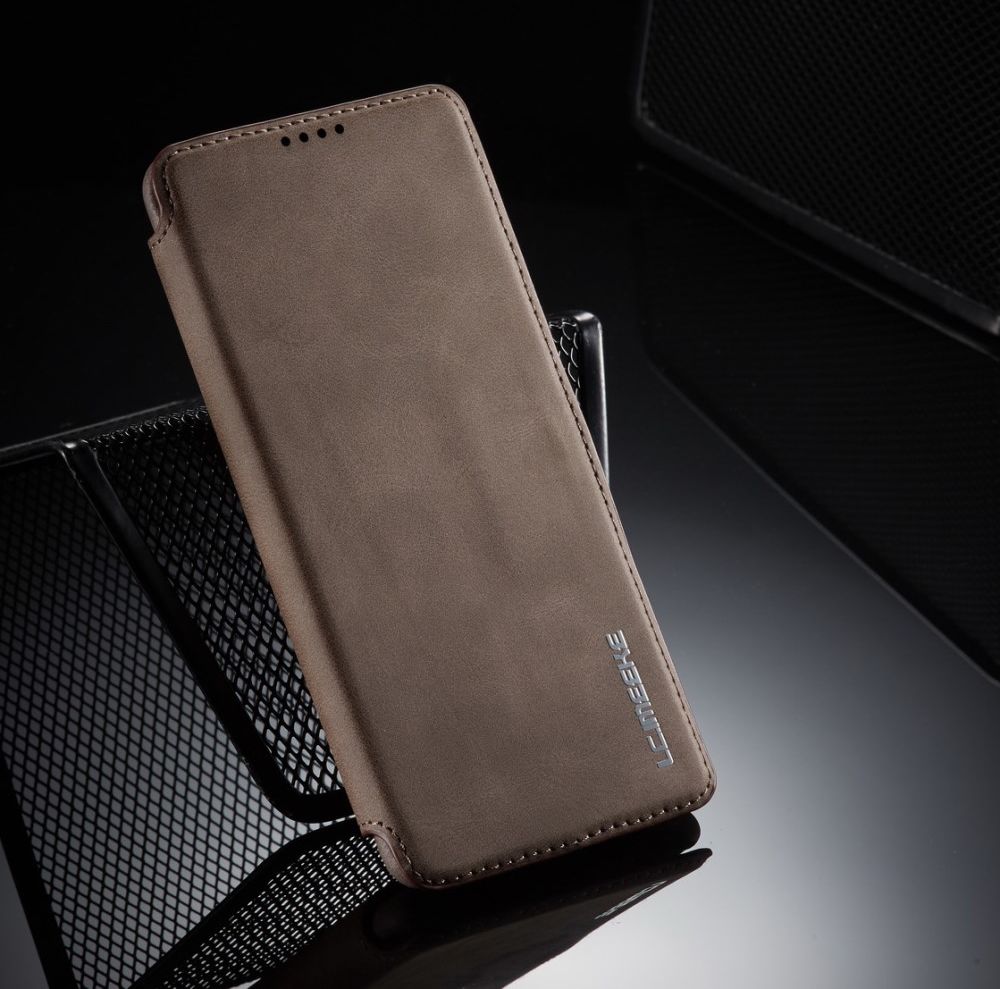 Samsung Galaxy A71 Hoesje Vintage Bookcase met Kaarthouder Coffee afbeelding 14
