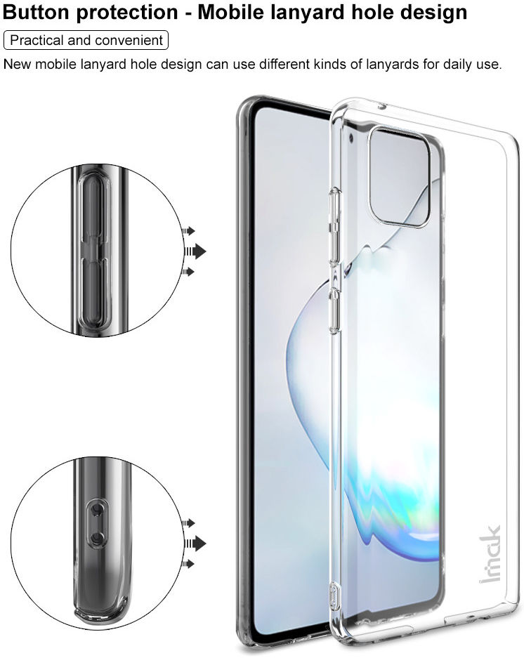 IMAK Crystal II Pro Samsung Note 10 Lite Hoesje met Screenprotector afbeelding 8