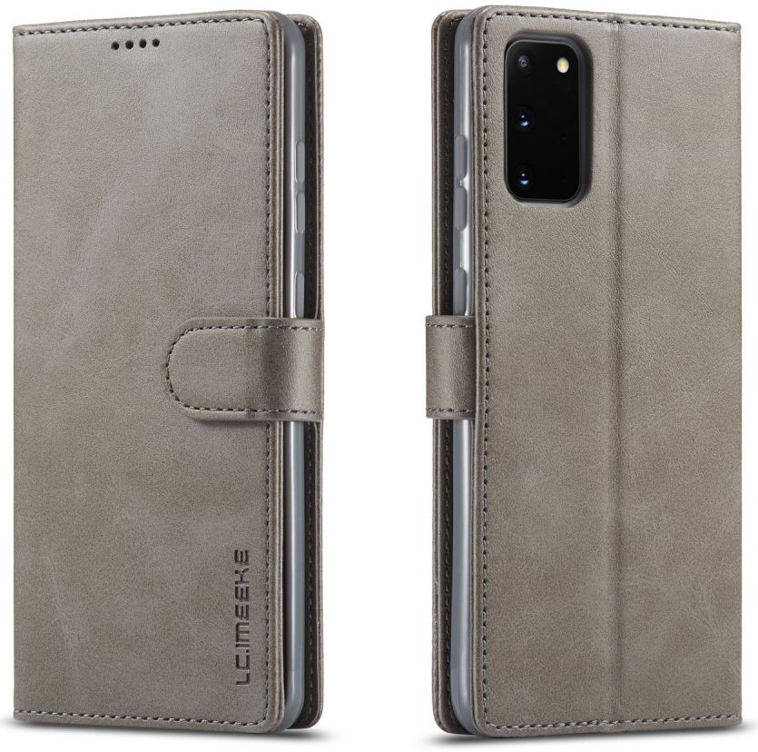 Samsung Galaxy S20 Retro Book Case Portemonnee Hoesje Grijs afbeelding 4