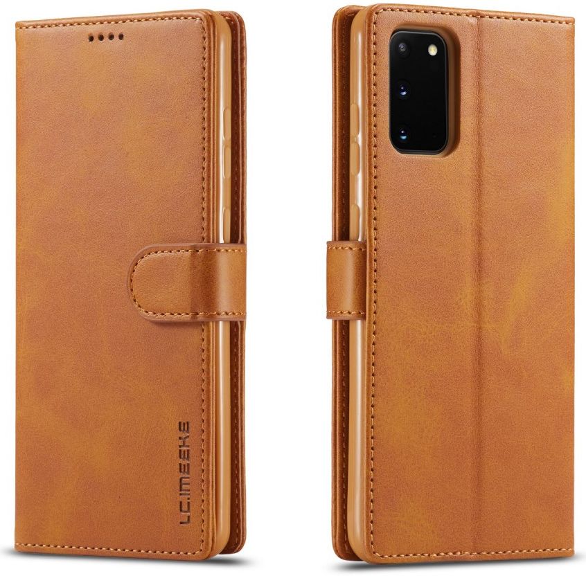 Samsung Galaxy S20 Retro Book Case Portemonnee Hoesje Lichtbruin afbeelding 4