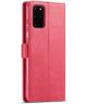 Samsung Galaxy S20 Plus Retro Book Case Portemonnee Hoesje Roze
