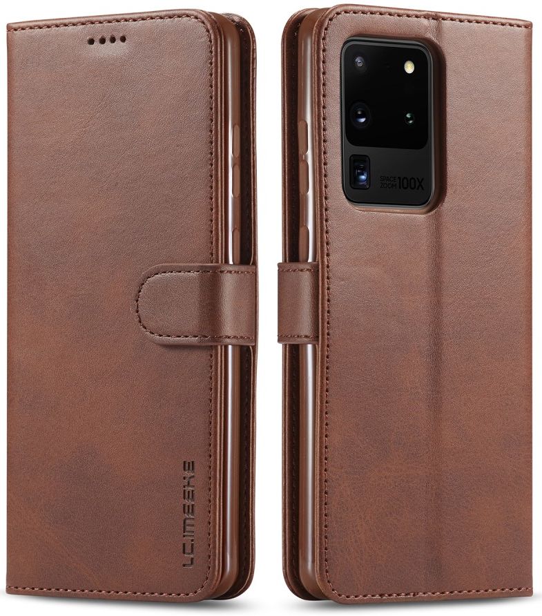 Samsung Galaxy S20 Ultra Retro Book Case Portemonnee Hoesje Coffee afbeelding 8