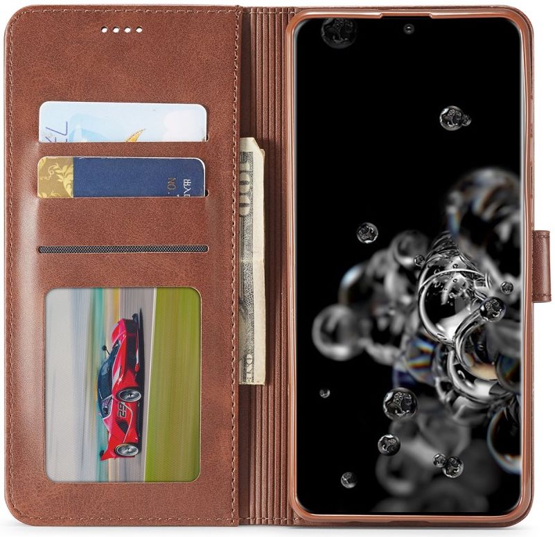 Samsung Galaxy S20 Ultra Retro Book Case Portemonnee Hoesje Coffee afbeelding 4