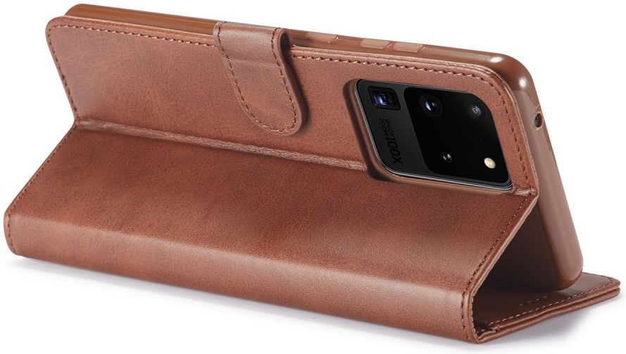 Samsung Galaxy S20 Ultra Retro Book Case Portemonnee Hoesje Coffee afbeelding 5