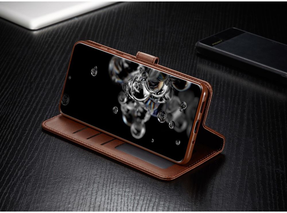 Samsung Galaxy S20 Ultra Retro Book Case Portemonnee Hoesje Coffee afbeelding 11