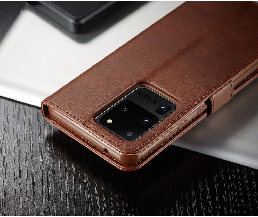 Samsung Galaxy S20 Ultra Retro Book Case Portemonnee Hoesje Coffee afbeelding 13