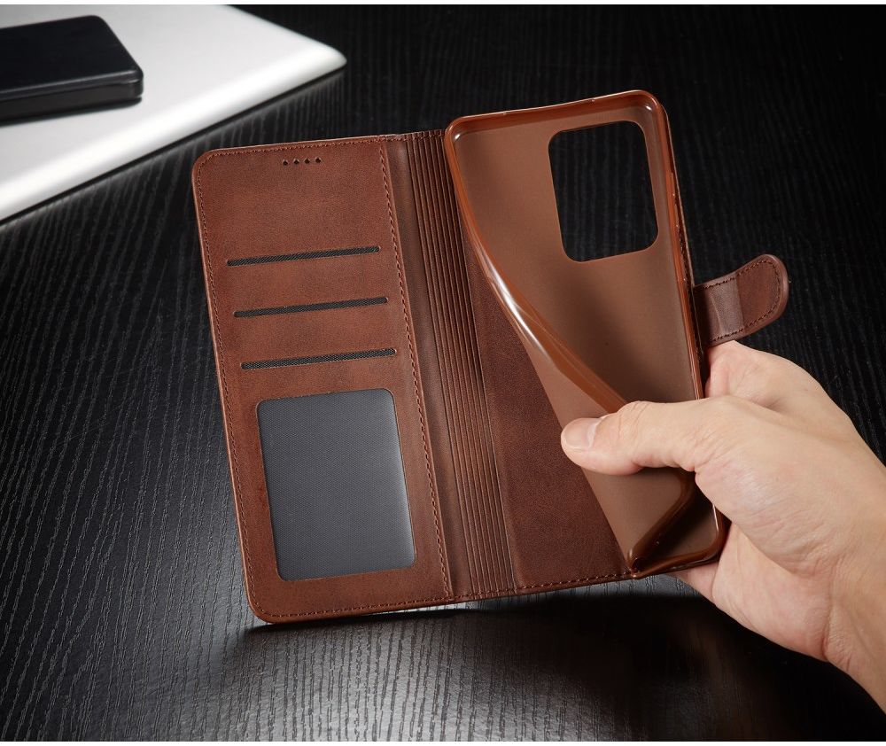 Samsung Galaxy S20 Ultra Retro Book Case Portemonnee Hoesje Coffee afbeelding 14