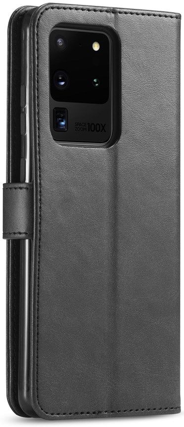 Samsung Galaxy S20 Ultra Retro Book Case Portemonnee Hoesje Zwart afbeelding 2