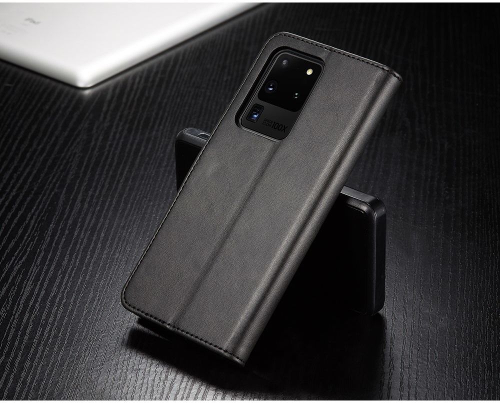 Samsung Galaxy S20 Ultra Retro Book Case Portemonnee Hoesje Zwart afbeelding 6