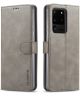 Samsung Galaxy S20 Ultra Retro Book Case Portemonnee Hoesje Grijs