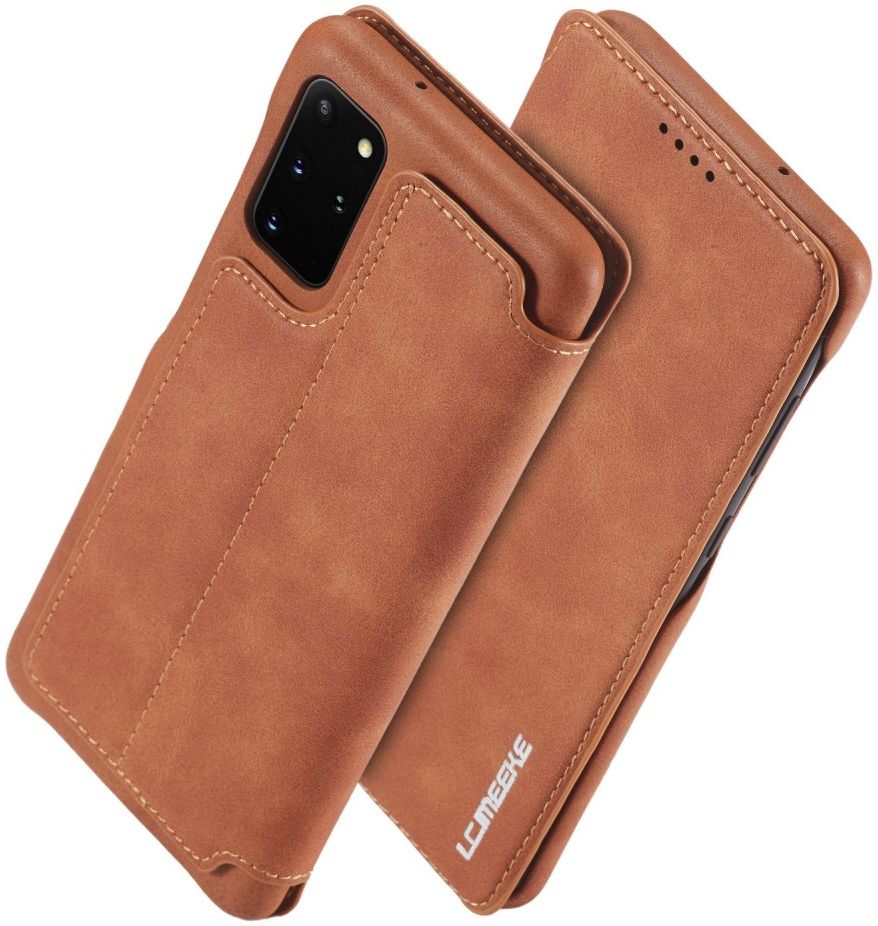 Samsung Galaxy S20 Plus Hoesje Retro Bookcase met Kaarthouder Bruin afbeelding 4