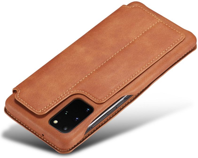 Samsung Galaxy S20 Plus Hoesje Retro Bookcase met Kaarthouder Bruin afbeelding 7
