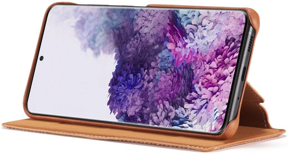 Samsung Galaxy S20 Plus Hoesje Retro Bookcase met Kaarthouder Bruin afbeelding 3