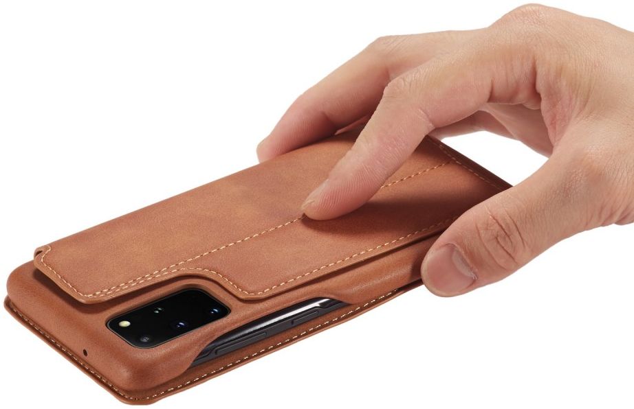 Samsung Galaxy S20 Plus Hoesje Retro Bookcase met Kaarthouder Bruin afbeelding 11