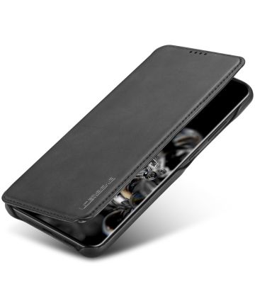 Samsung Galaxy S20 Ultra Hoesje Retro Bookcase met Kaarthouder Zwart Hoesjes