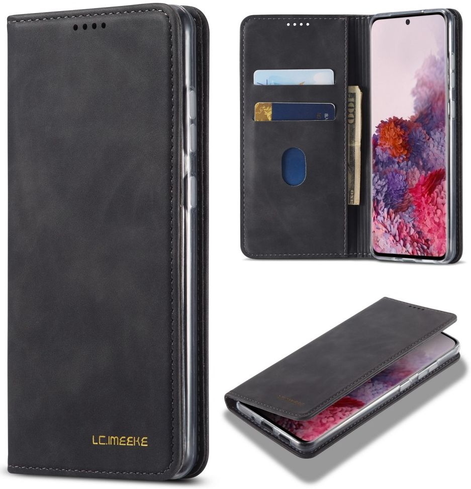 Samsung Galaxy S20 Plus Hoesje Wallet Bookcase Kunstleer Zwart afbeelding 17
