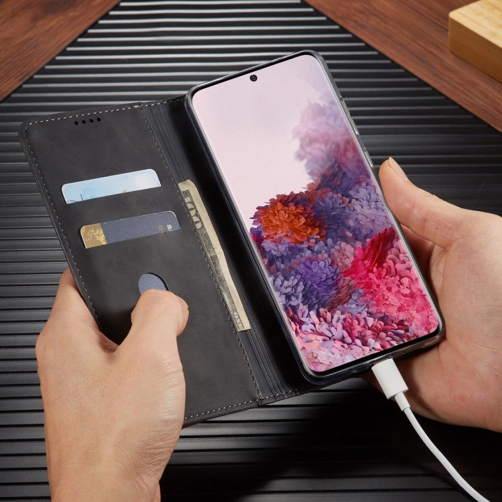Samsung Galaxy S20 Plus Hoesje Wallet Bookcase Kunstleer Zwart afbeelding 14