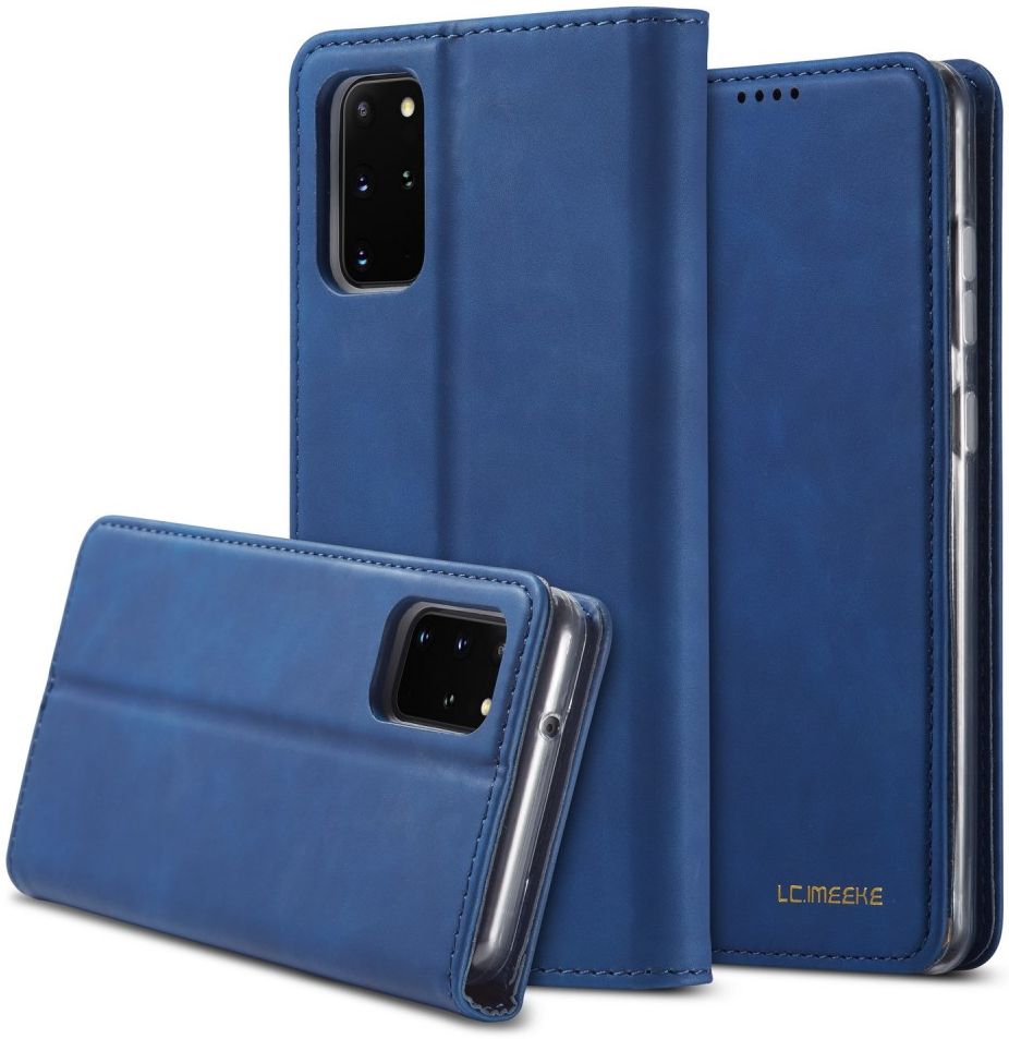 Samsung Galaxy S20 Plus Hoesje Wallet Bookcase Kunstleer Blauw afbeelding 9