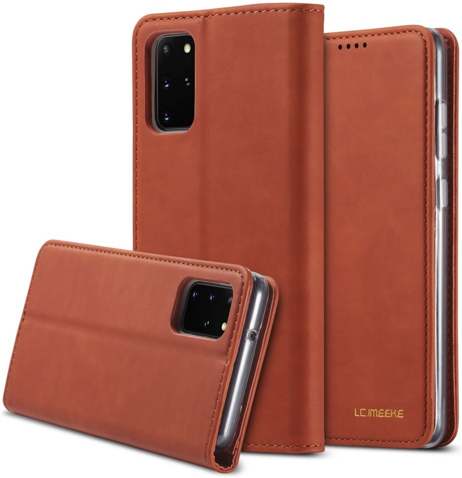 Samsung Galaxy S20 Plus Hoesje Wallet Bookcase Kunstleer Bruin afbeelding 8