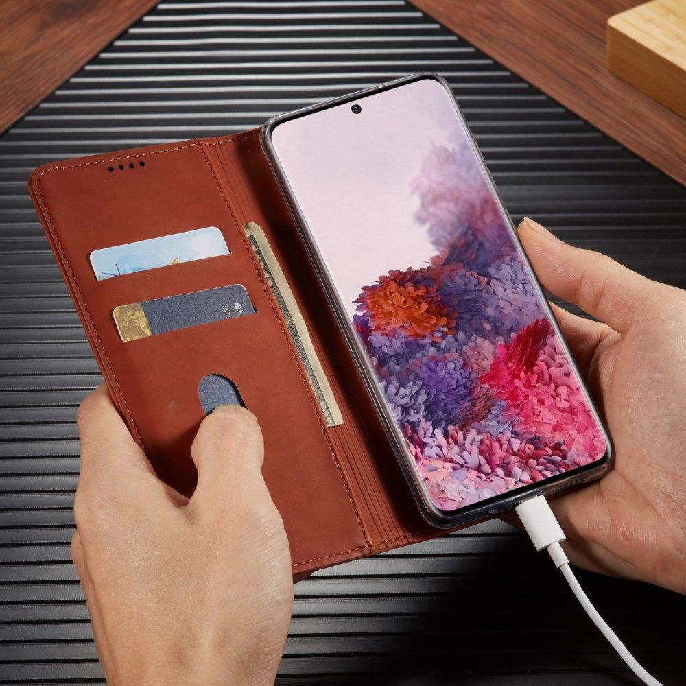 Samsung Galaxy S20 Plus Hoesje Wallet Bookcase Kunstleer Bruin afbeelding 18