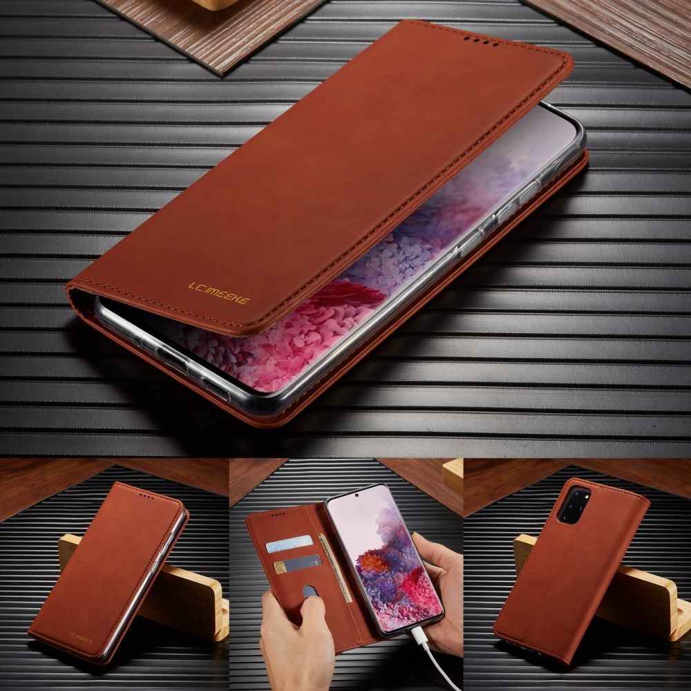 Samsung Galaxy S20 Plus Hoesje Wallet Bookcase Kunstleer Bruin afbeelding 19