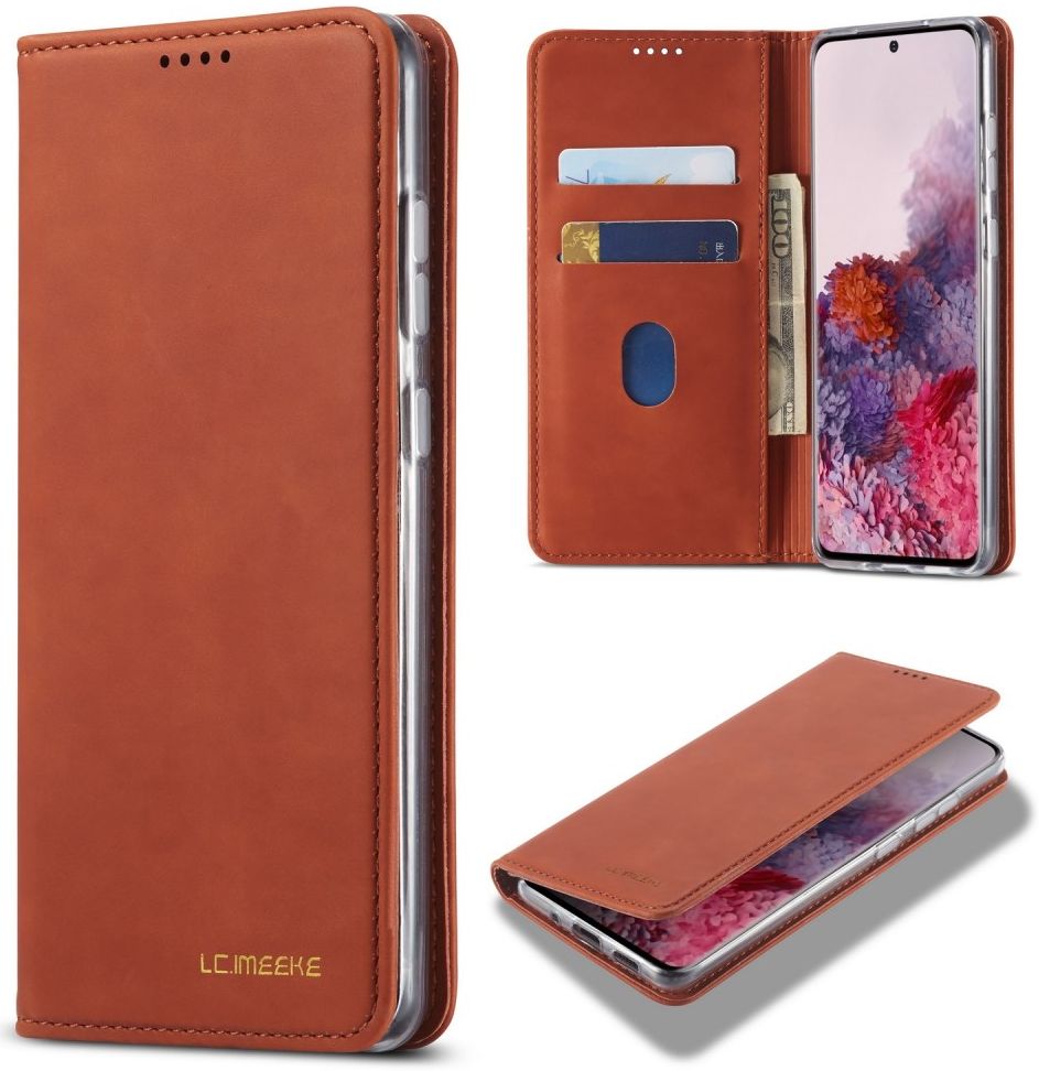 Samsung Galaxy S20 Plus Hoesje Wallet Bookcase Kunstleer Bruin afbeelding 20
