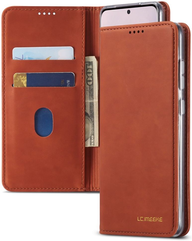 Samsung Galaxy S20 Plus Hoesje Wallet Bookcase Kunstleer Bruin afbeelding 22