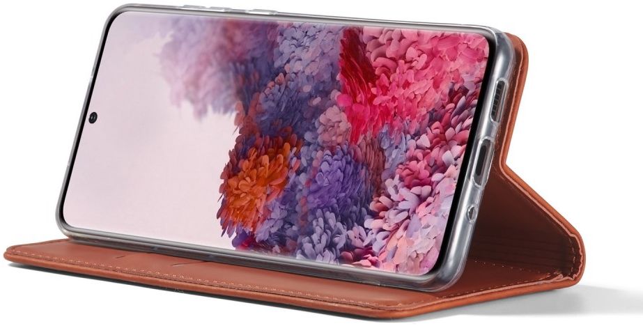 Samsung Galaxy S20 Plus Hoesje Wallet Bookcase Kunstleer Bruin afbeelding 3