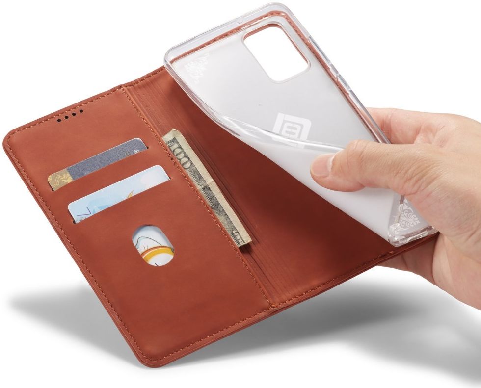 Samsung Galaxy S20 Plus Hoesje Wallet Bookcase Kunstleer Bruin afbeelding 11