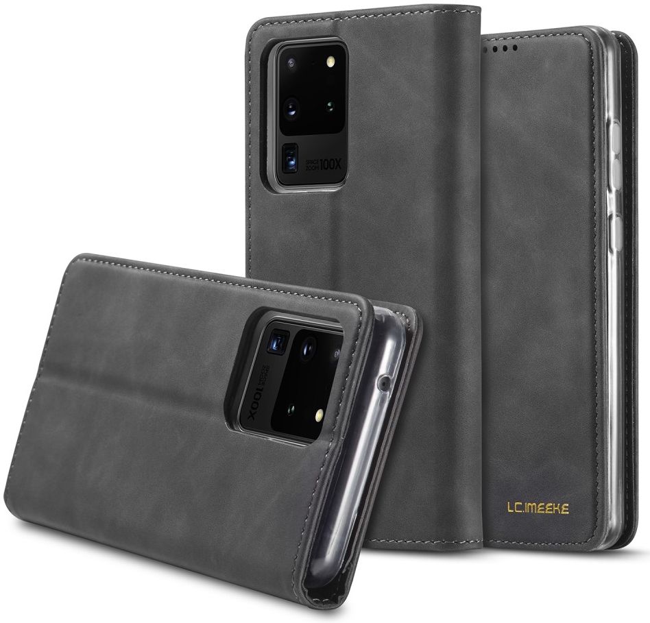 Samsung Galaxy S20 Ultra Hoesje Wallet Bookcase Kunstleer Zwart afbeelding 8