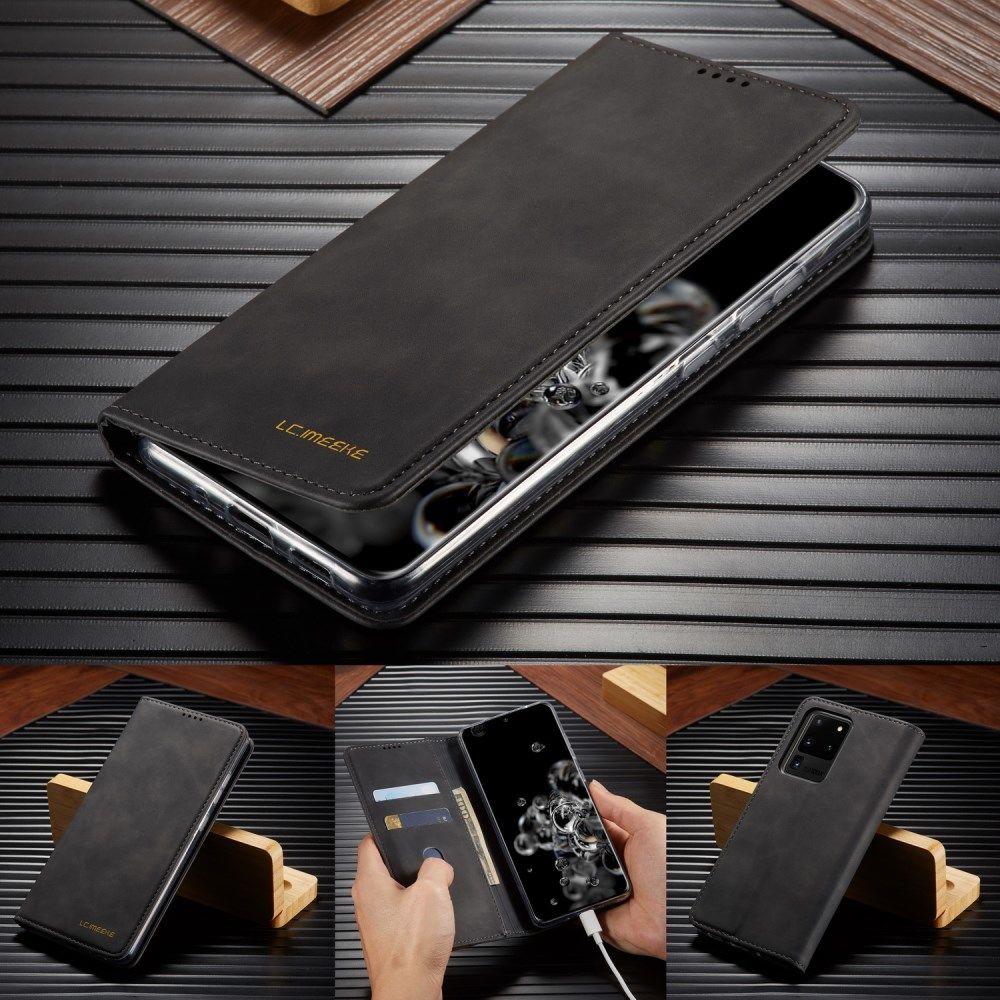 Samsung Galaxy S20 Ultra Hoesje Wallet Bookcase Kunstleer Zwart afbeelding 15