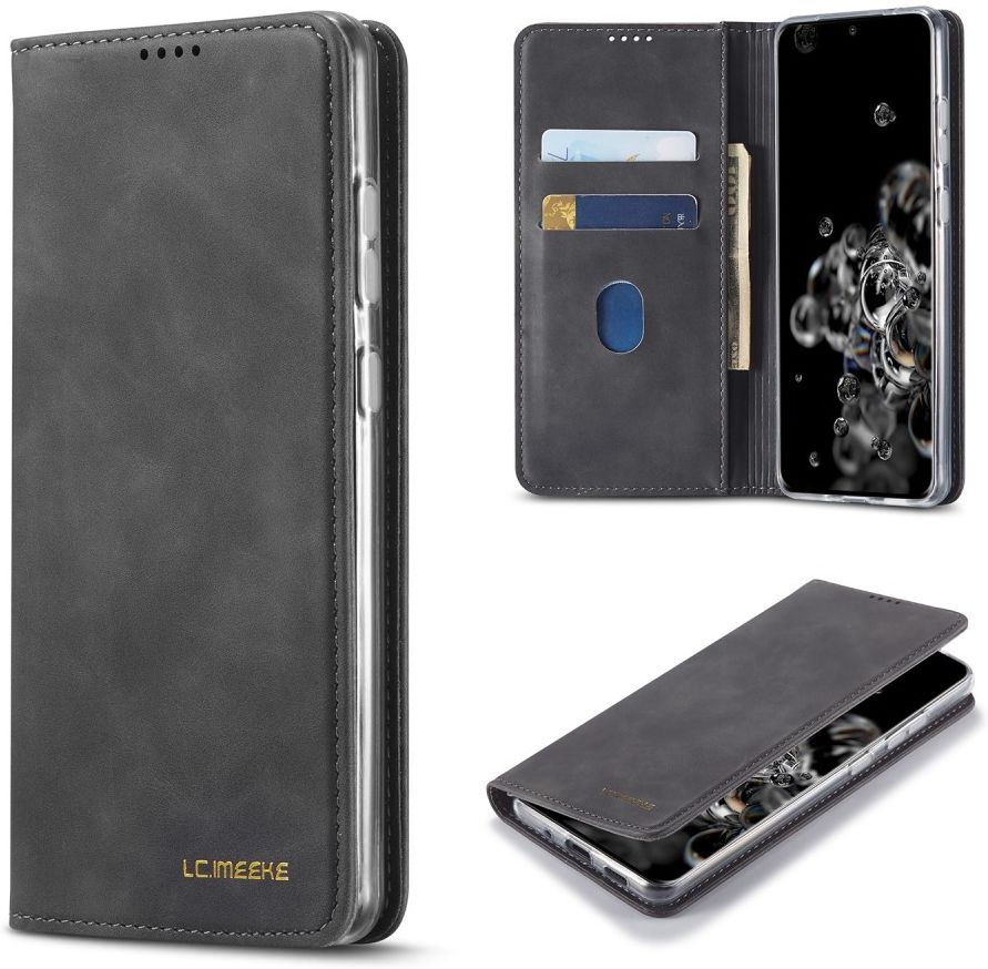 Samsung Galaxy S20 Ultra Hoesje Wallet Bookcase Kunstleer Zwart afbeelding 17