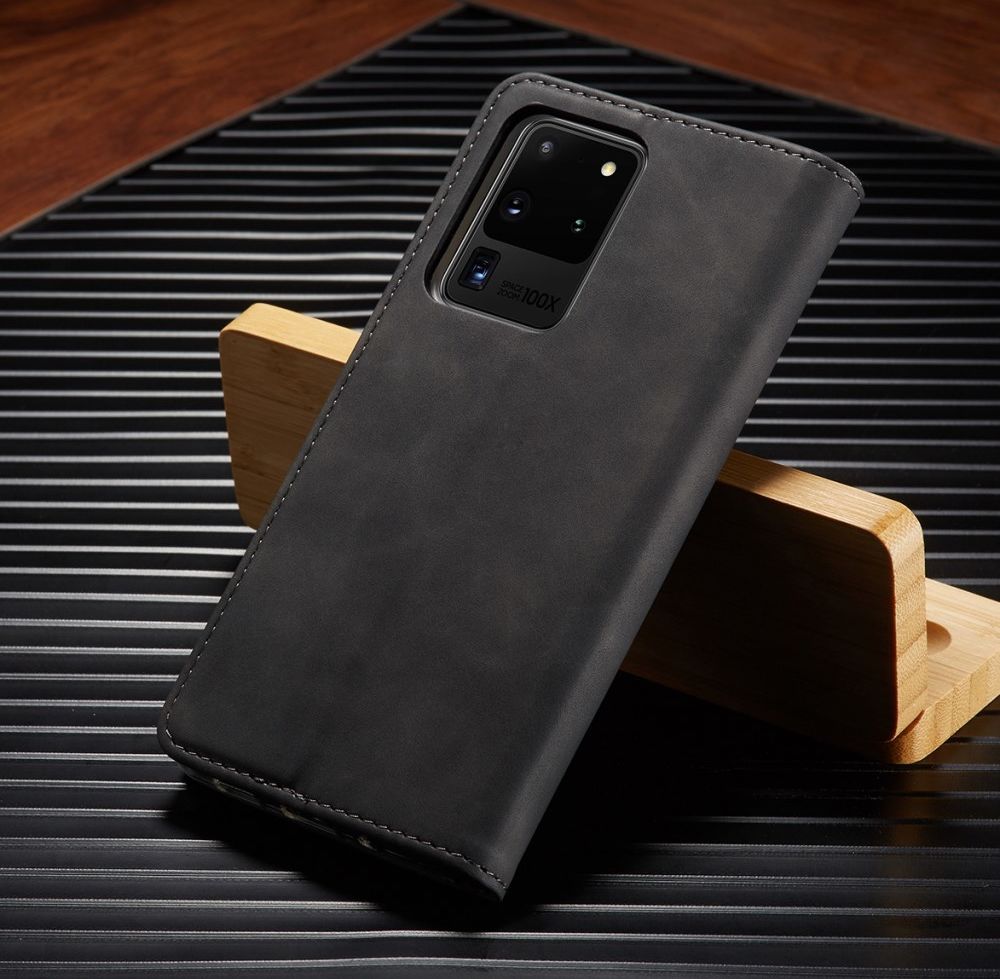 Samsung Galaxy S20 Ultra Hoesje Wallet Bookcase Kunstleer Zwart afbeelding 12