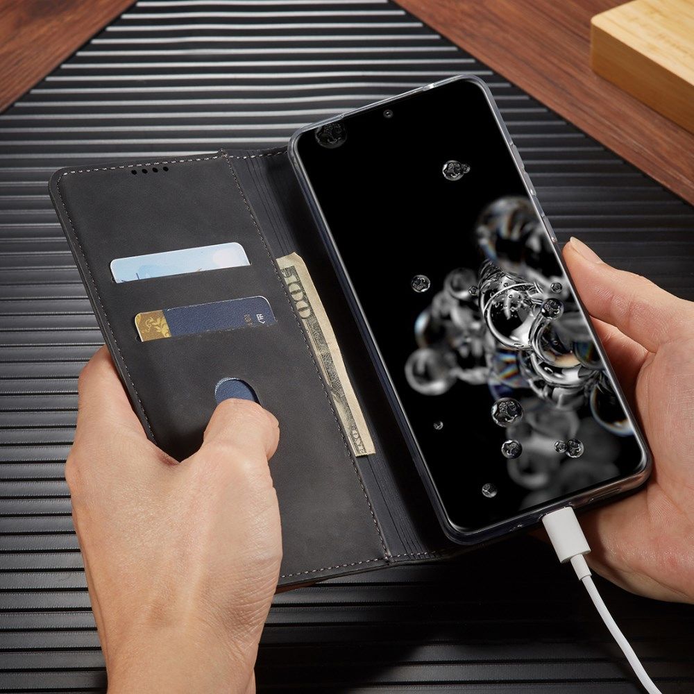 Samsung Galaxy S20 Ultra Hoesje Wallet Bookcase Kunstleer Zwart afbeelding 14