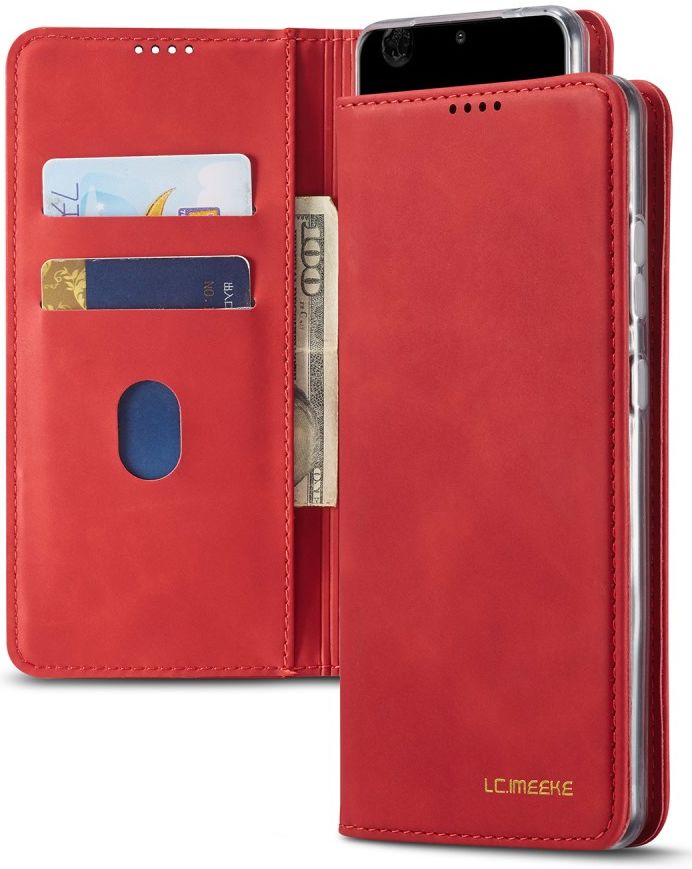 Samsung Galaxy S20 Ultra Hoesje Wallet Bookcase Kunstleer Rood afbeelding 16